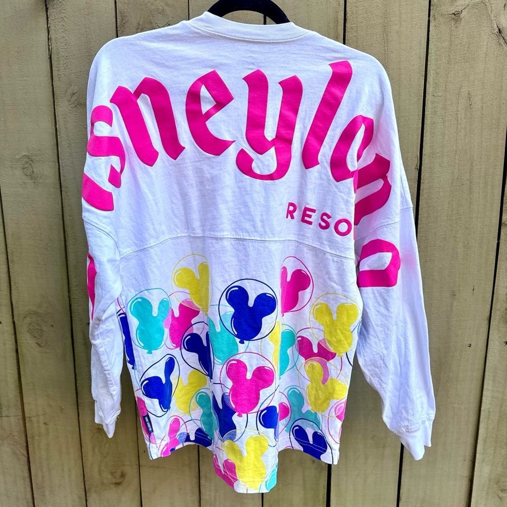 Disneyland Spirit Jersey White and Pink with Colorful Mickey Mouse Design